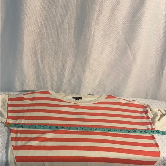 Talbots striped coral and ivory color knit Top - Picture 4 of 8